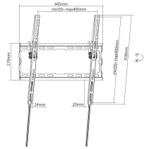 Manhattan 462402 Wieszak TV 32-70" ścienny uchylny - B2B Netinet