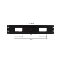 Organizer kabli 2U do szaf rack 19 z pokrywą, czarny