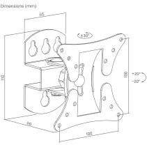 Manhattan 462662 Wieszak TV 13-32" ścienny obrotowy - B2B Netinet