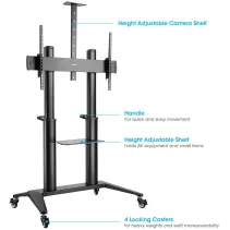 Manhattan 462341 Aluminiowy stojak mobilny TV 70-120" - B2B Netinet