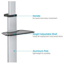 Manhattan 462327 - Stojak mobilny TV 37-86" z pivot - B2B Netinet
