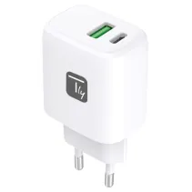 Techly 621895 Ładowarka sieciowa GaN USB-C/A 20W/18W - B2B Netinet