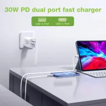 Techly 621901 Ładowarka GaN 30W do telefonu USB-C/A - B2B Netinet