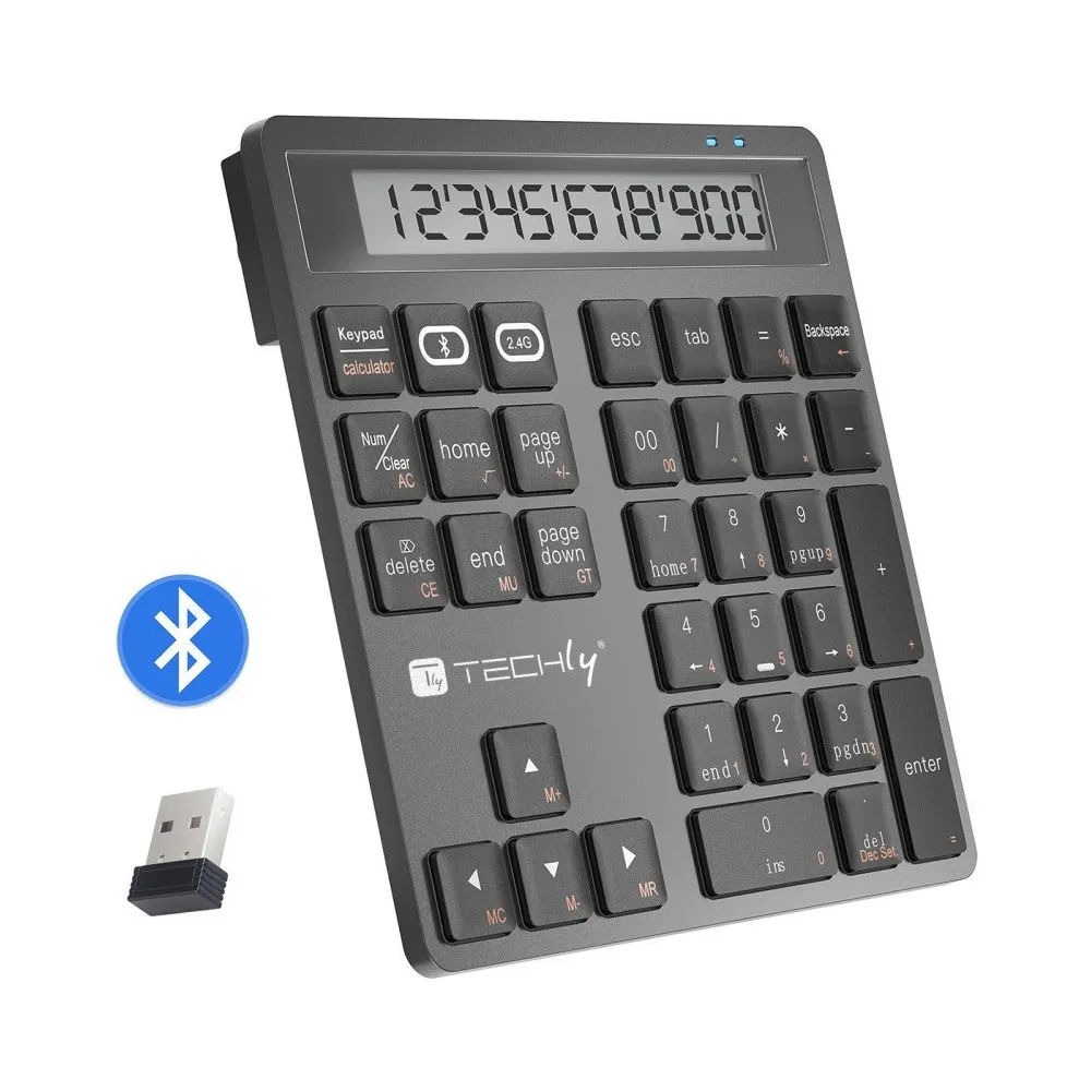 Techly 622687 Keypad numeryczny z kalkulatorem BT RF - B2B Netinet