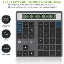 Techly 622687 Keypad numeryczny z kalkulatorem BT RF - B2B Netinet