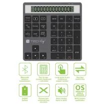 Techly 622687 Keypad numeryczny z kalkulatorem BT RF - B2B Netinet