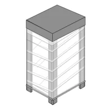 Szafa stojąca złożona 27U 600x400 rack 19 drzwi szklane