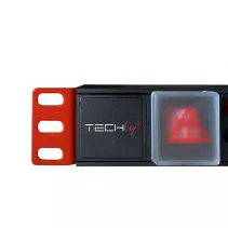 Listwa zasilająca 19" 1U, 8x Schuko/włoskie 45°, kabel 2m wtyk włoski Typ L, włącznik