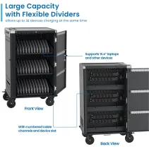 Ewent EW1701 Wózek do ładowania 36 laptopów 36x 230V AC - B2B Netinet