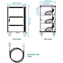 Ewent EW1701 Wózek do ładowania 36 laptopów 36x 230V AC - B2B Netinet