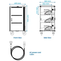 Ewent EW1700 Wózek do ładowania 30 laptopów 30x 230V AC - B2B Netinet