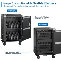 Ewent EW1703 Wózek do ładowania 16 laptopów 16x 230V AC - B2B Netinet