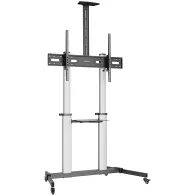 Manhattan Aluminiowy Wózek TV 60-100" do 80kg Regulowana Wysokość i Nachylenie
