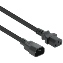 Przedłużacz Zasilający IEC C13 - C14 5m Czarny Kabel Zasilania PC
