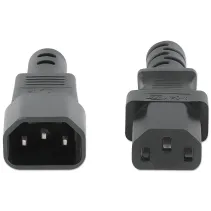 Przedłużacz Zasilający IEC C13 - C14 5m Czarny Kabel Zasilania PC