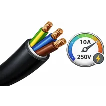 Przedłużacz Zasilający IEC C13 - C14 5m Czarny Kabel Zasilania PC