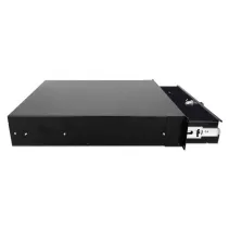 Szuflada do szaf Rack, 2U, z zamkiem, 466mm, czarna