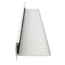 Panel szczotkowy z tacką na kable, 1U, 2 sztuki, szary