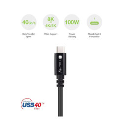 Kabel USB 4.0 USB-C na USB-C Thunderbolt 4 PD M/M 80cm