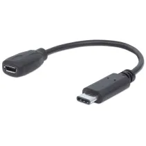 Kabel USB 2.0 USB-C na USB-MicroB M/F 0,15m
