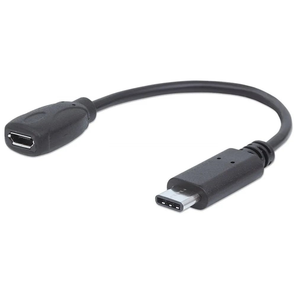 Kabel USB 2.0 USB-C na USB-MicroB M/F 0,15m