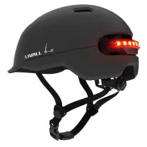 Kask miejski 57-61cm światła LED czujnik upadku SOS czarny