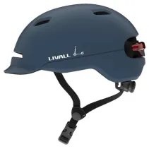 Kask miejski 54-58cm światła LED czujnik upadku SOS niebieski