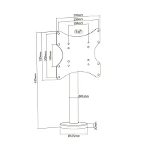 Techly 107234 Noga do telewizora 23-43" przykręcana - B2B Netinet