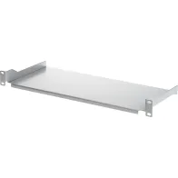 Półka 1U 200mm Rack 19, 2 pkt mocowania, pełna, szara