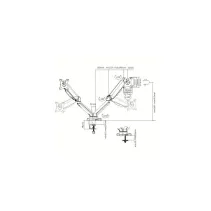 Techly 362138 Gazowy uchwyt na 2 monitory 17-32" - B2B Netinet