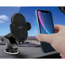 Techly 108781 Uchwyt automatyczny do telefonu z ładowarką Qi 10W