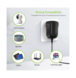 Uniwersalny zasilacz 230V, 12W/1A 3-12V, DC 1xUSB 2,1A