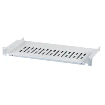 Półka 1U 250mm rack 19, perforowana, szara