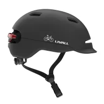 Kask miejski 54-58cm światła LED czujnik upadku SOS czarny
