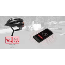 Kask rowerowy MTB Bluetooth 58-62cm LED/SOS/Intercom czarny