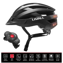 Kask rowerowy MTB Bluetooth 58-62cm LED/SOS/Intercom czarny