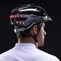 Kask rowerowy MTB Bluetooth 58-62cm LED/SOS/Intercom czarny