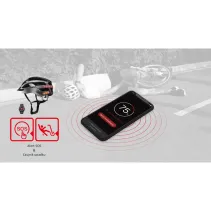 Kask rowerowy MTB Bluetooth 54-58cm LED/SOS/Intercom szary