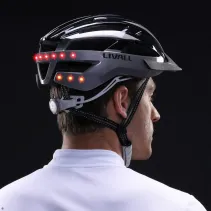 Kask rowerowy MTB Bluetooth 54-58cm LED/SOS/Intercom szary