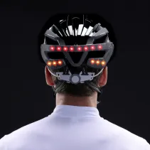 Kask rowerowy MTB Bluetooth 54-58cm LED/SOS/Intercom szary