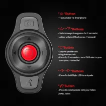 Kask rowerowy MTB Bluetooth 54-58cm LED/SOS/Intercom szary