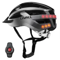 Kask rowerowy MTB Bluetooth 58-62cm LED/SOS/Intercom szary
