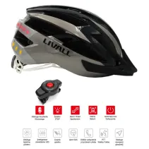 Kask rowerowy MTB Bluetooth 58-62cm LED/SOS/Intercom szary