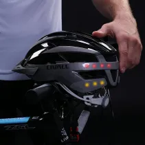 Kask rowerowy MTB Bluetooth 58-62cm LED/SOS/Intercom szary
