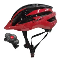 Kask rowerowy MTB Bluetooth 54-58cm LED/SOS/Intercom czerwony