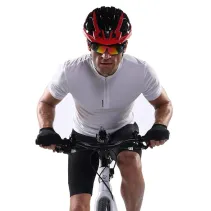 Kask rowerowy MTB Bluetooth 54-58cm LED/SOS/Intercom czerwony