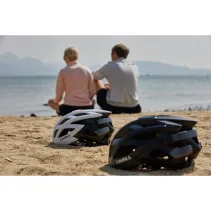 Kask szosowy Bluetooth 55-61cm LED/SOS/Intercom czarny