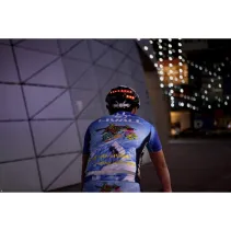 Kask szosowy Bluetooth 55-61cm LED/SOS/Intercom czarny