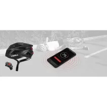 Kask szosowy Bluetooth 55-61cm LED/SOS/Intercom czarny