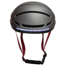 Kask szosowy 54-58cm światła LED czujnik upadku SOS czarny